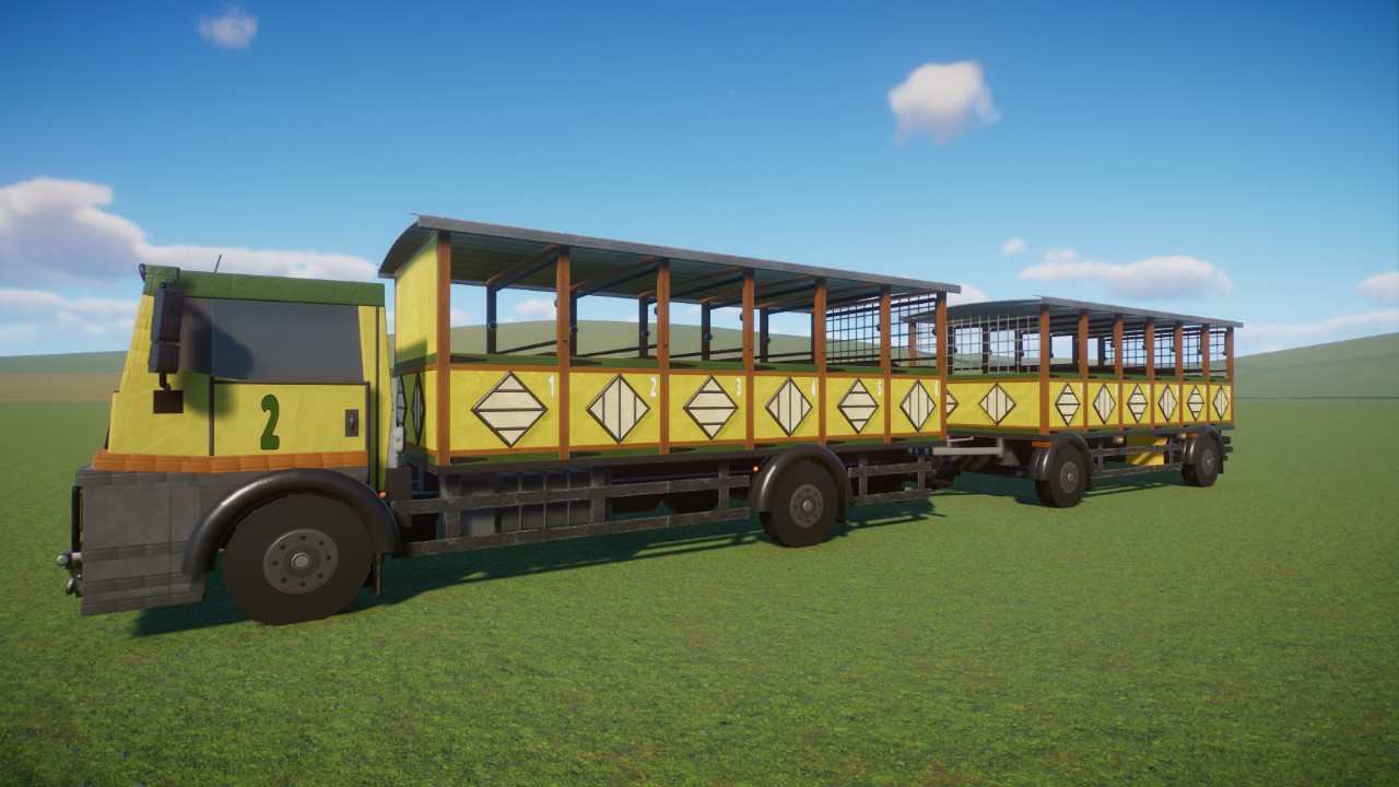 Safari Truck with Trailer 2 (Original truck model by Carlos_G72)