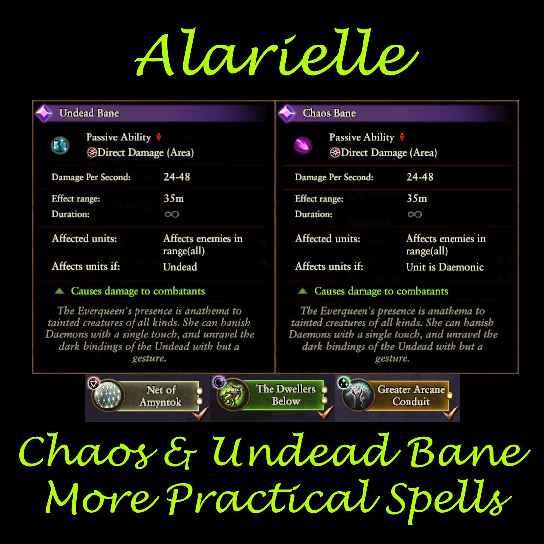 [Alarielle/High Elves]Tabletop-ish Chaos Bane and Loreful-ish Undead Bane for Alarielle