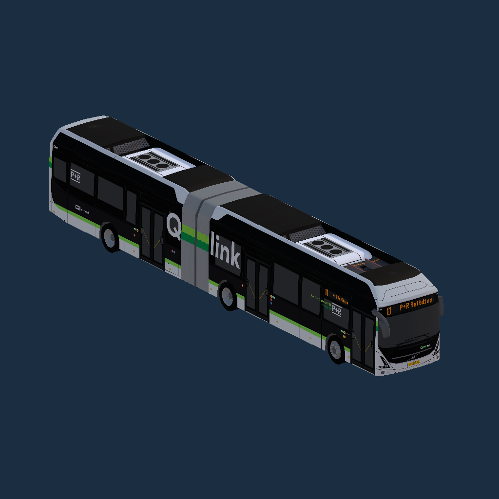 Volvo 7900A Electric Q-link Groen Qbuzz GD