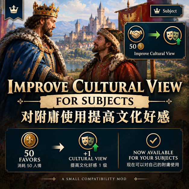 Improve Subjects' Cultural View/用人情提高附庸文化好感 preview
