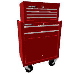 Red ProMark 2 Piece Mechanic's ToolBox