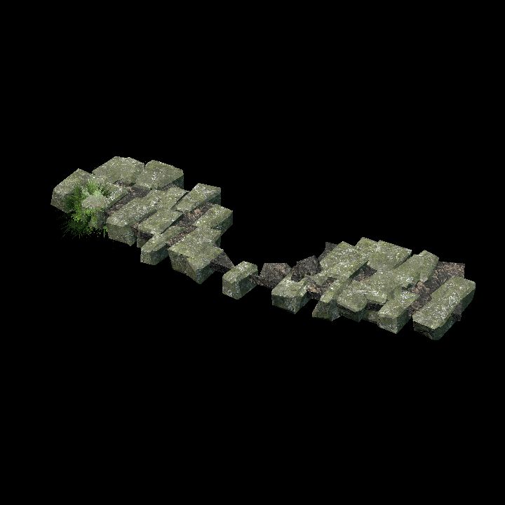 Jungle Ruins - path curve 1 B