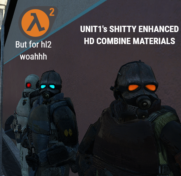 UNIT1's enhanced bloocobalt HD combine reskin [HL2 PORT] preview