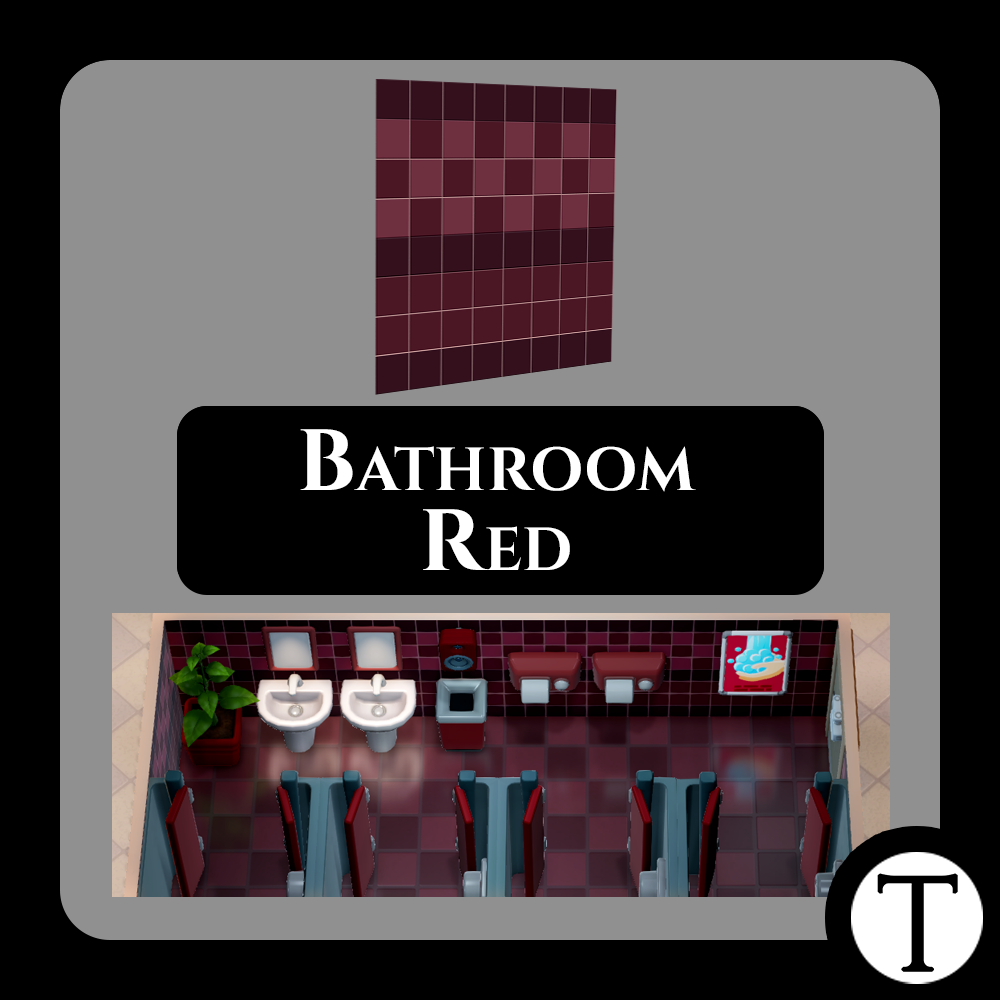 Bathroom Red Wallpaper