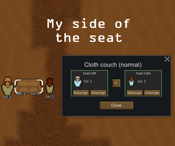 My side of the seat