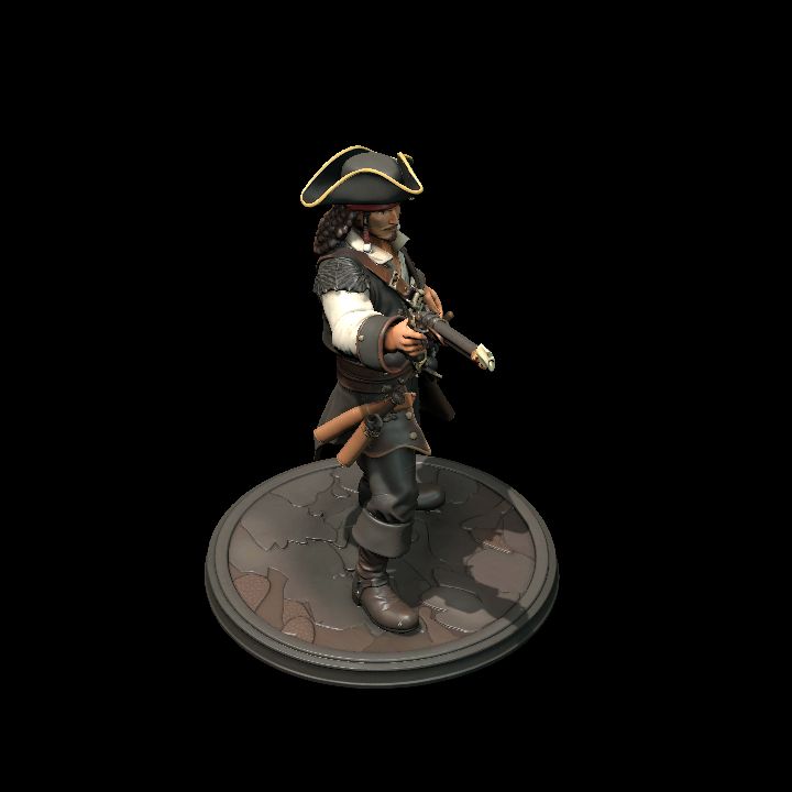 pirate wielding pistol