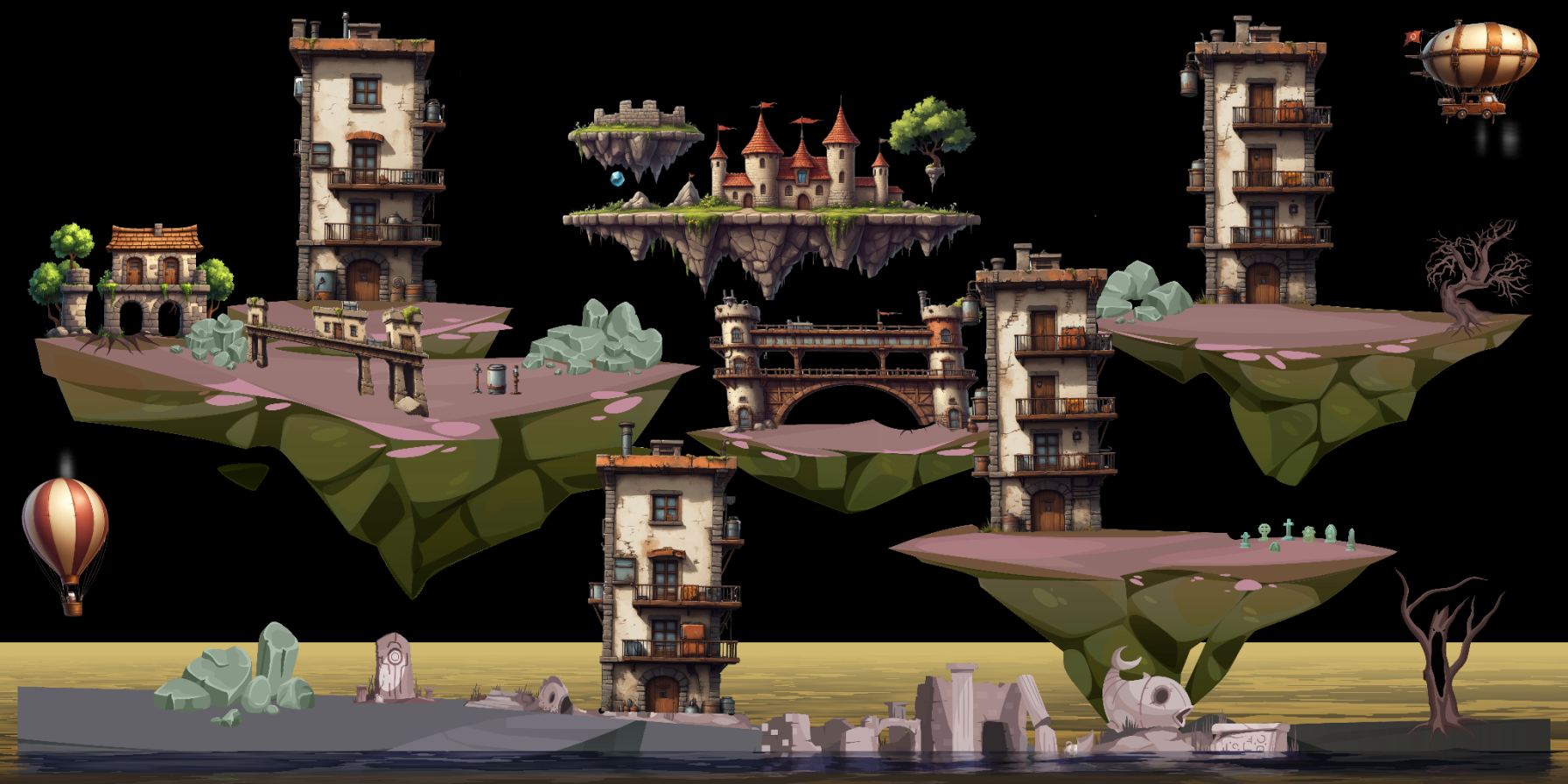 Steampunk towers by Gen_D + Korzh