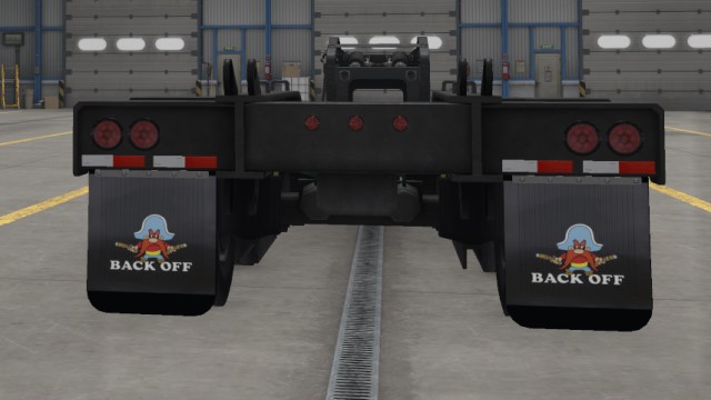 NO Yellow Border Classic Yosemite Sam Back Off Trailer Mud Flaps