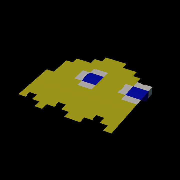 Pacman ghost yellow