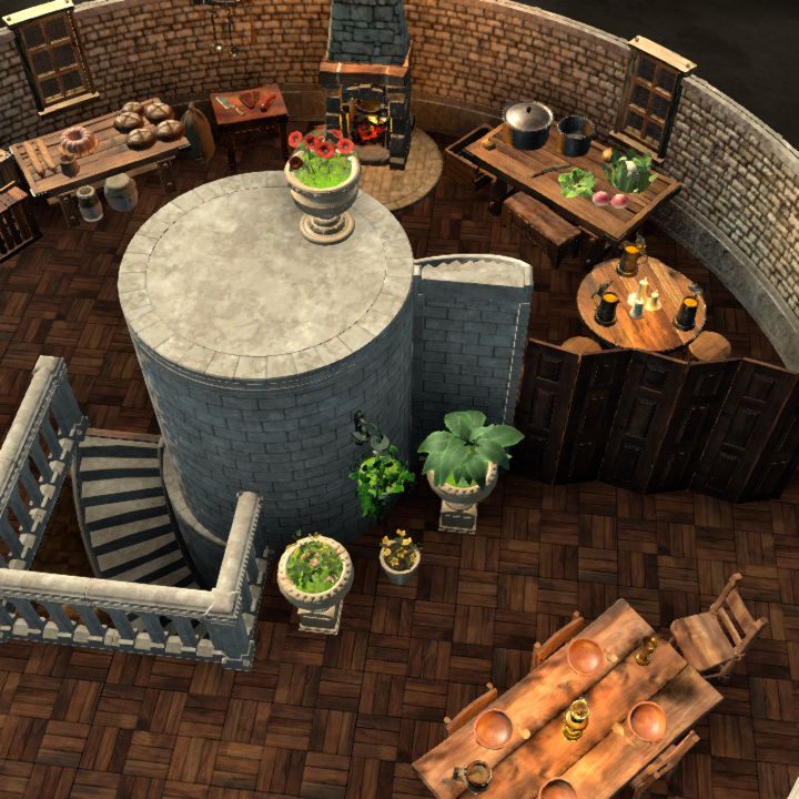K is for Keep Four Level Tower with Roof