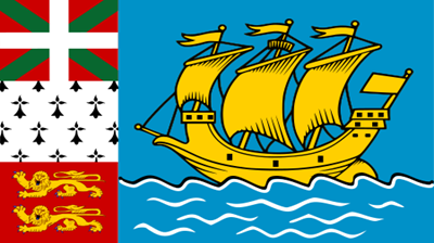 The flag of Saint-Pierre-et-Miquelon