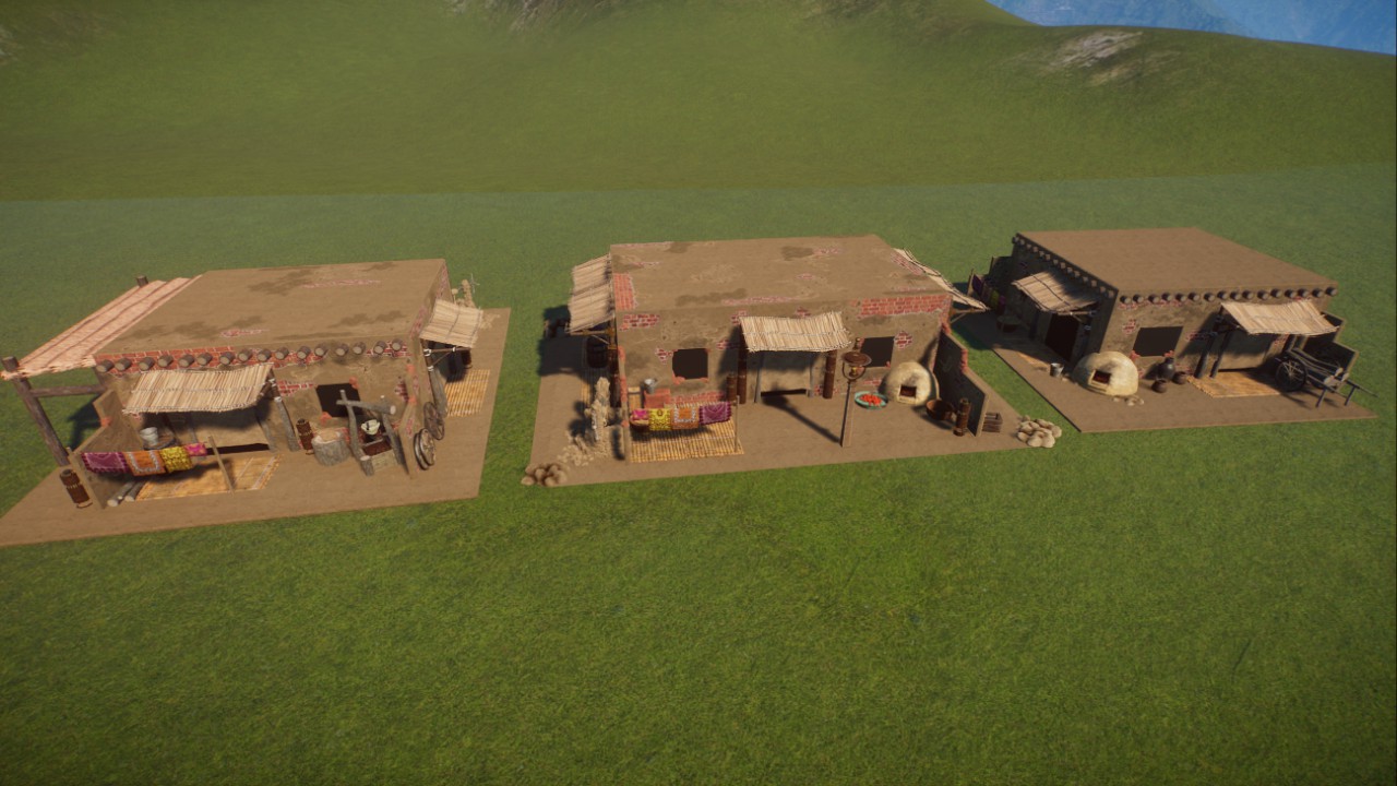 desert house 3 pieces, Wüstenhaus 3-er Set