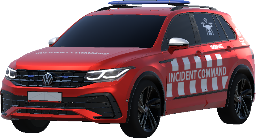 VW Tiguan Incident commander car / "drone car" preview