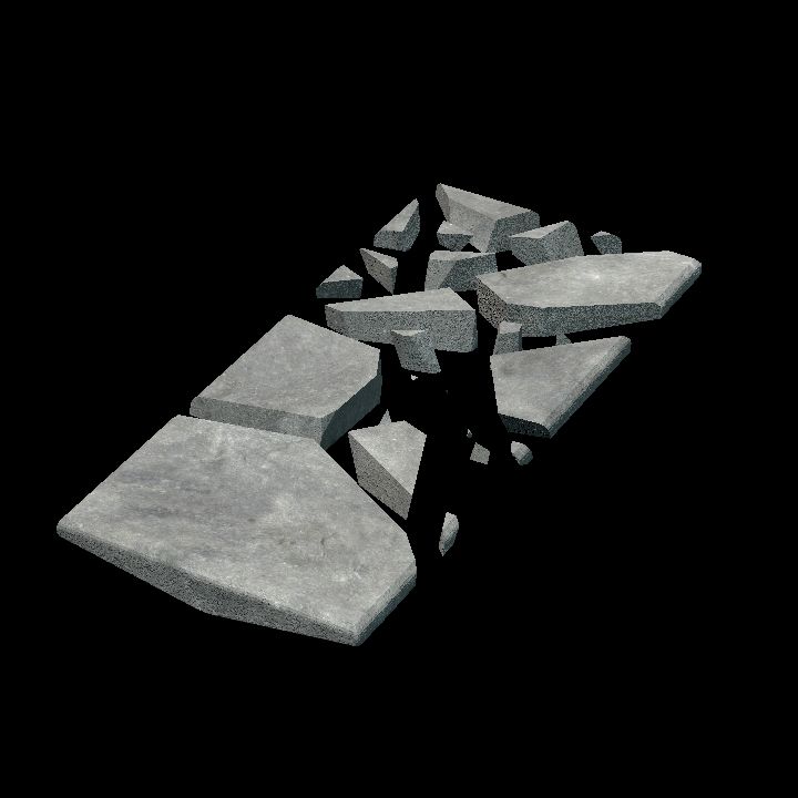 Chest broken lid - stone lid