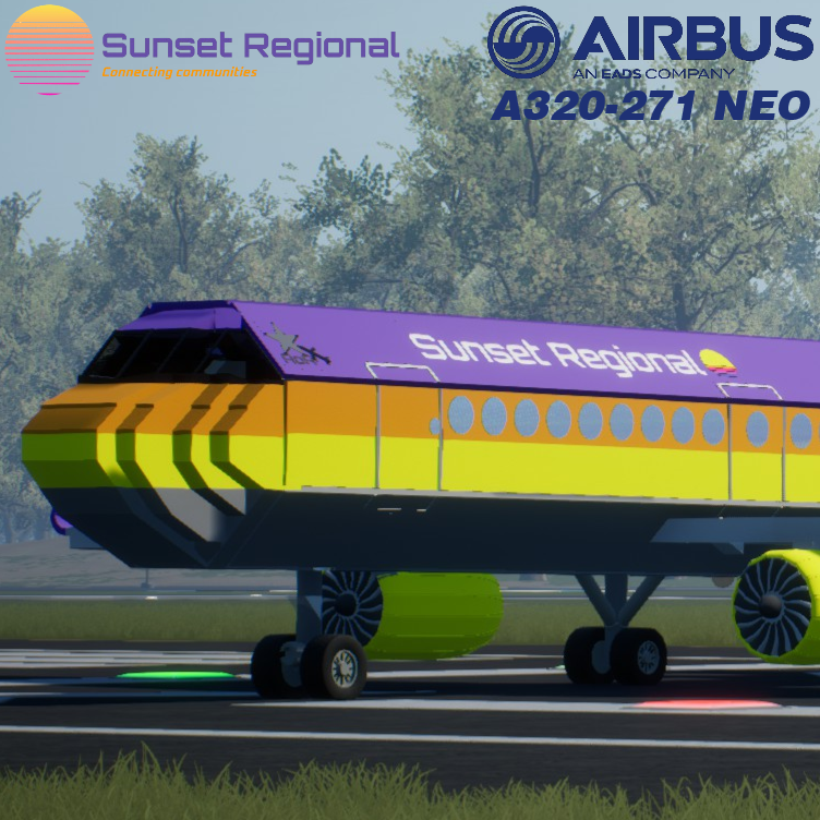 Softbody AIR LINER Airbus A320-271 NEO Sunset Regional