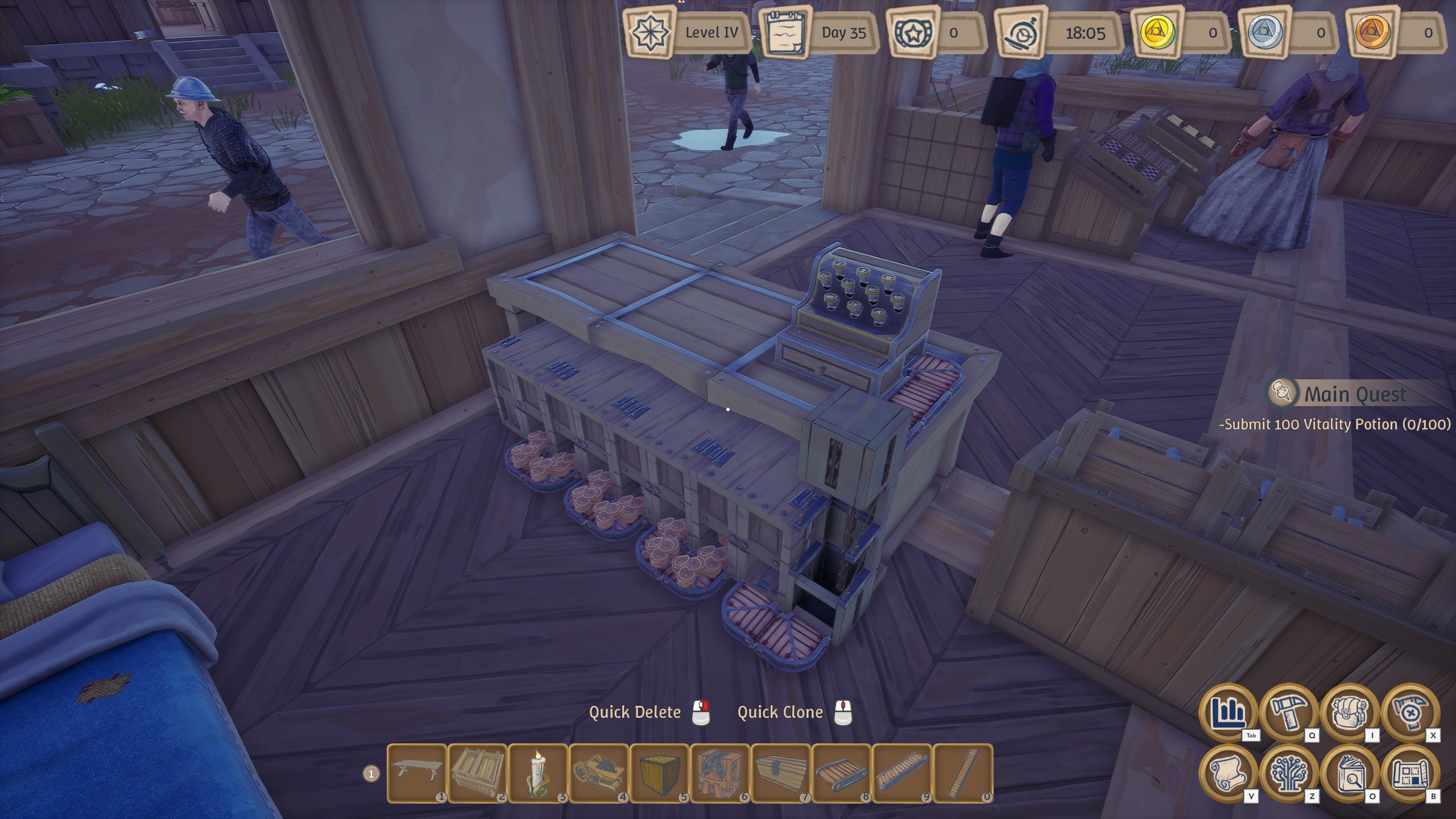 Large Storage Cashier's Desk
