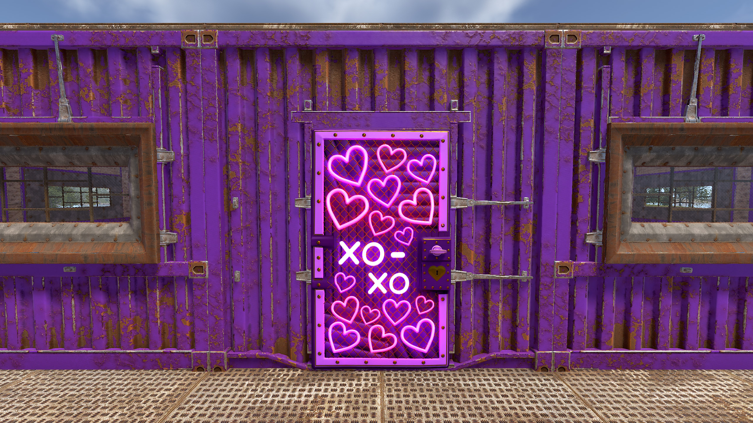 Neon Hearts Sheet Metal Door thumbnail 9