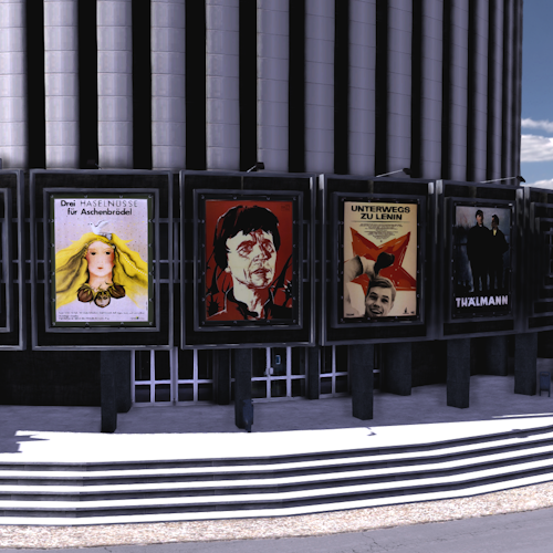 GDR-era film posters for the Rundkino preview