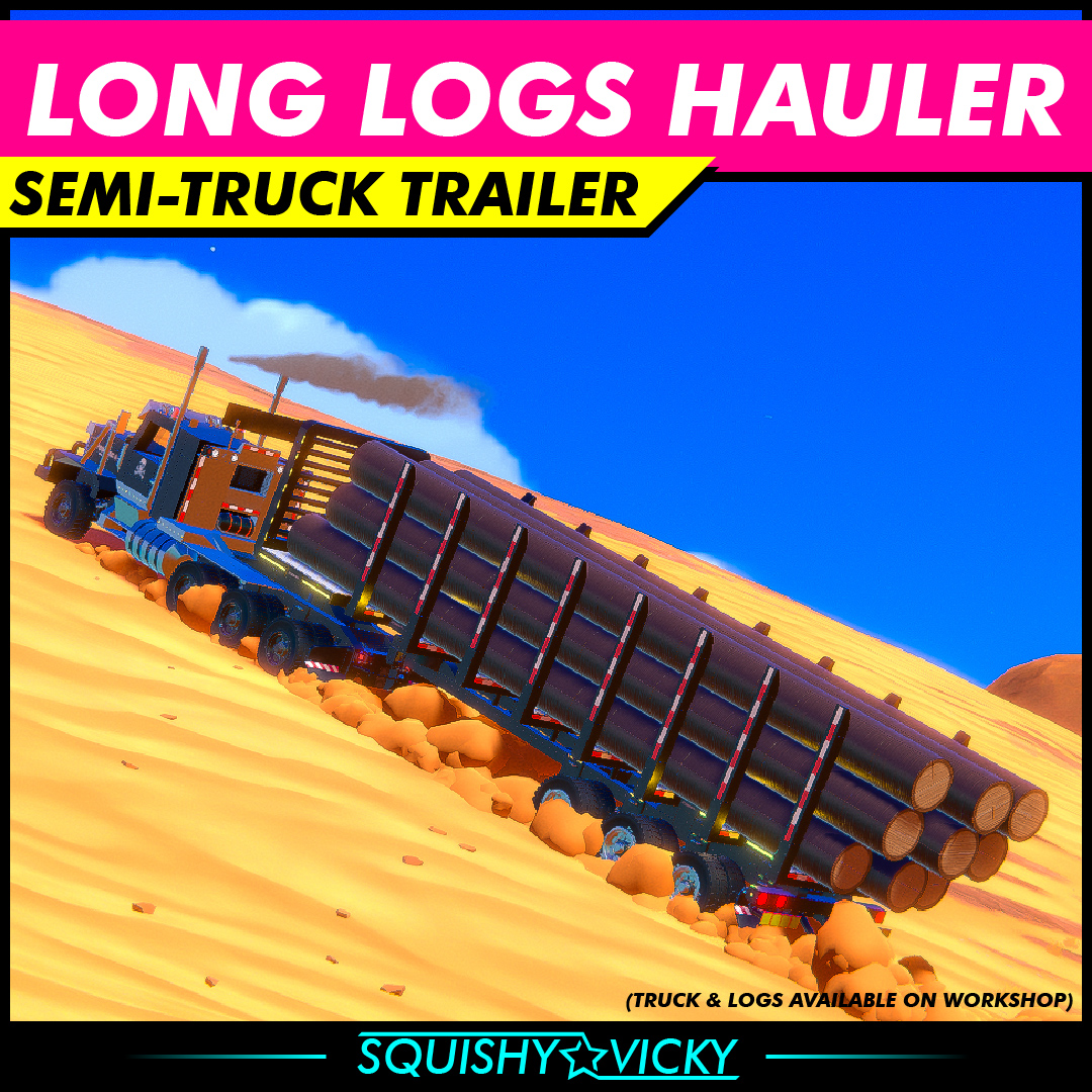 [SQUISHY] Long Logs Hauler - Semi-Truck Trailer
