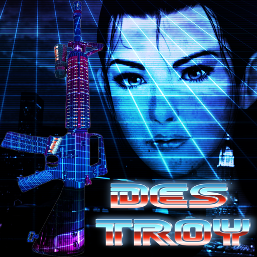 Synthwave Grid Des n' Troy
