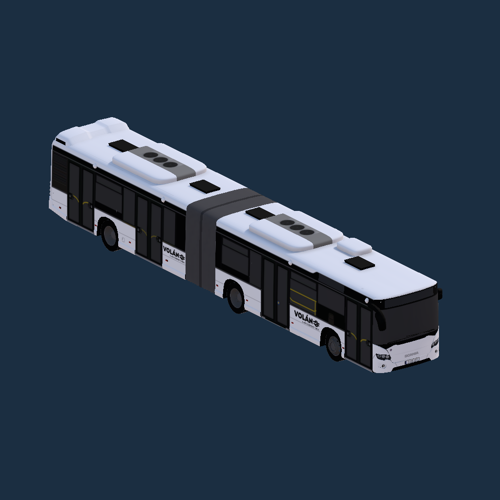 Scania Citywide LFA 4-Türer Volán fekete logó