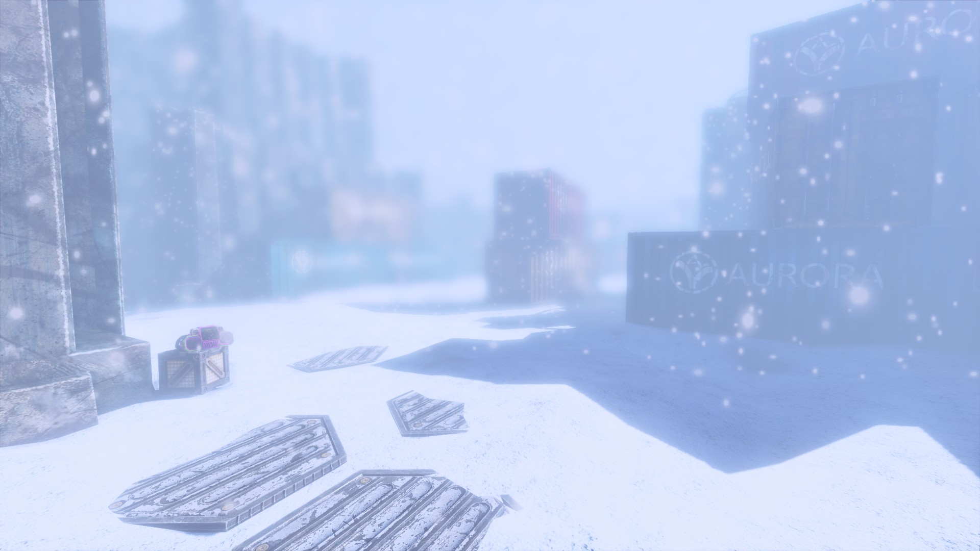 Frostbite with falling Snow
