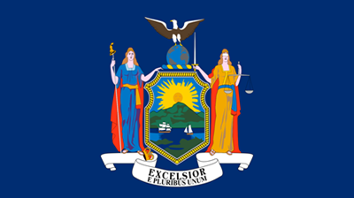 The flag of the state of New York