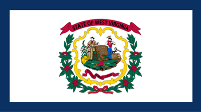 The flag of the state of West Virginia