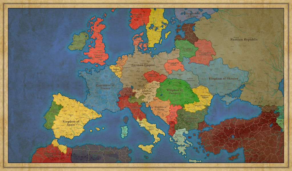 Map: Kaiserreich - DetailedEuropeModernDay Edit