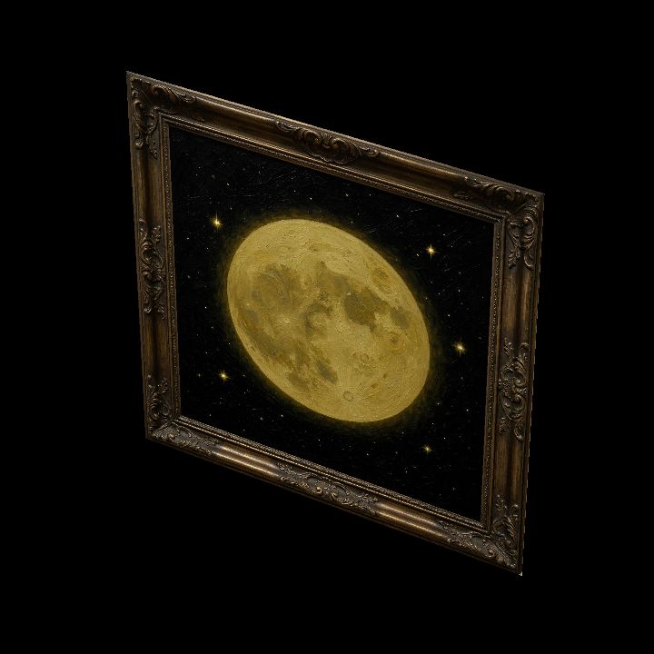Painting, A Sickly Moon {2D}