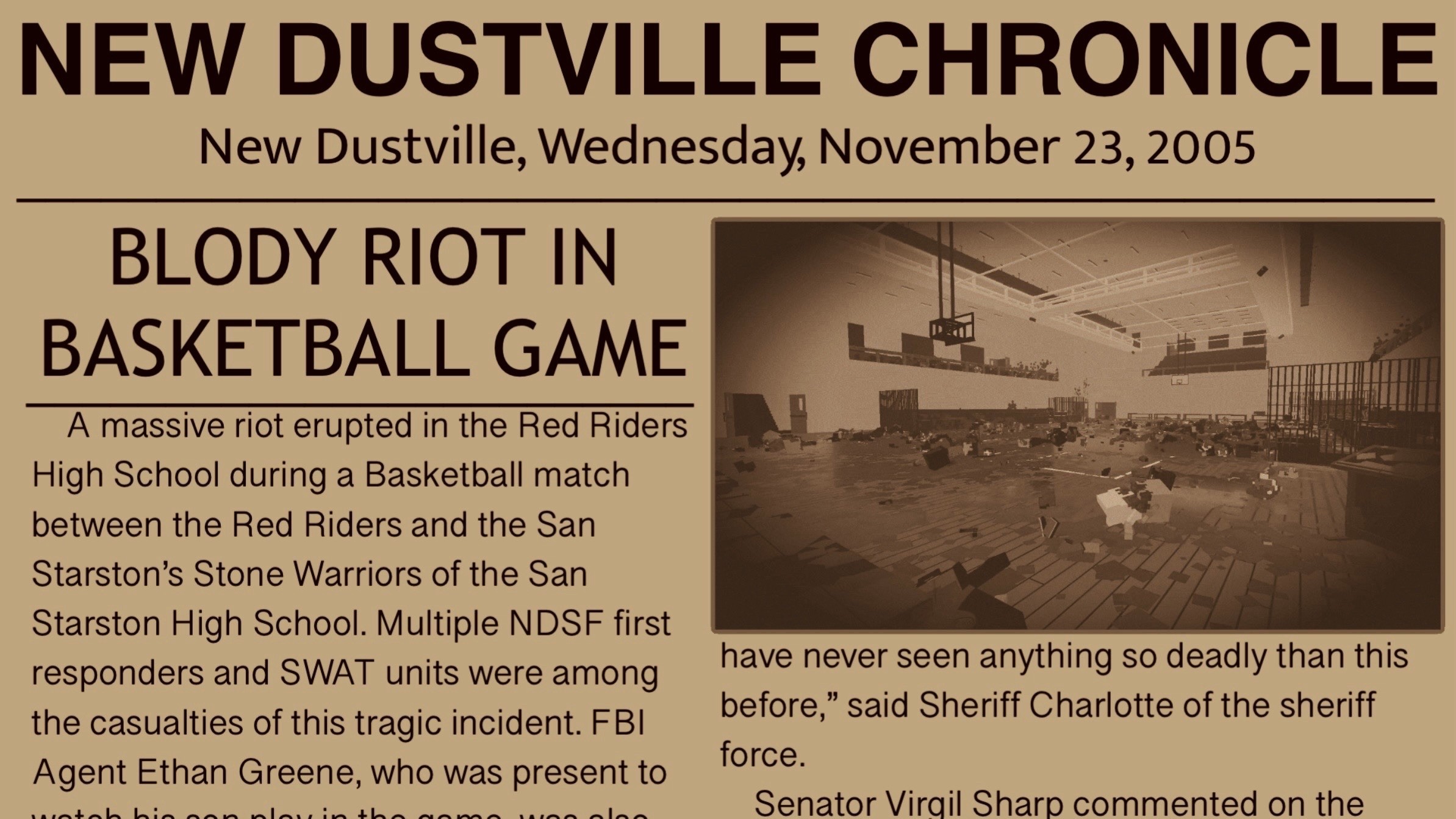 High School Basketball Game Riot