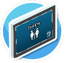 Signage Blue -  Toilets