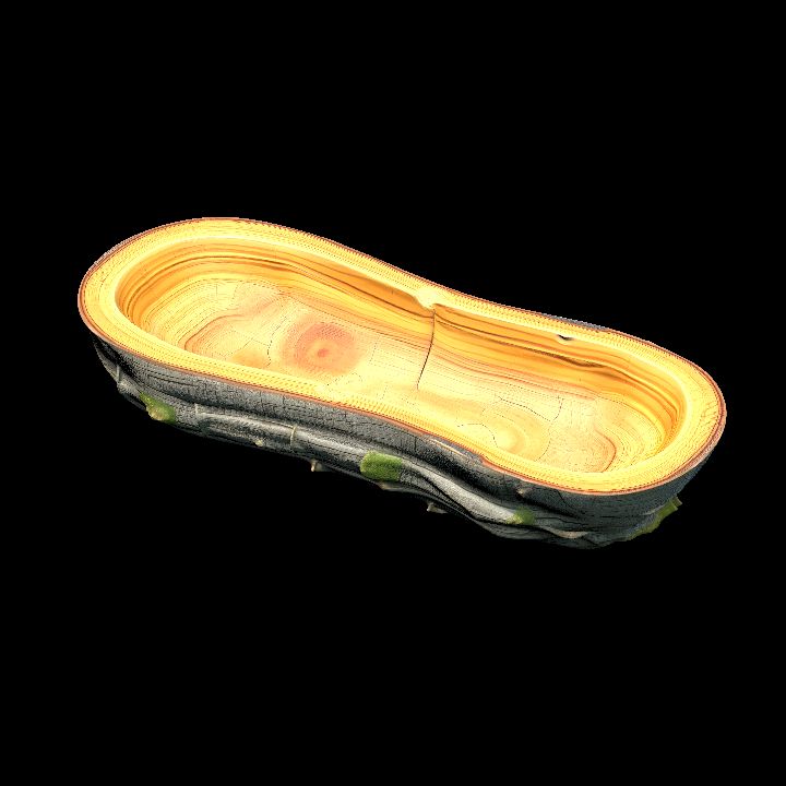 Wooden elongated bowl