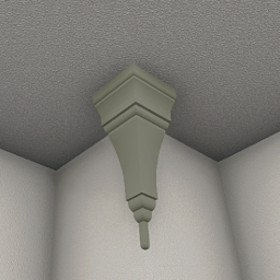 Wide ceiling molding outer corner - Sage green