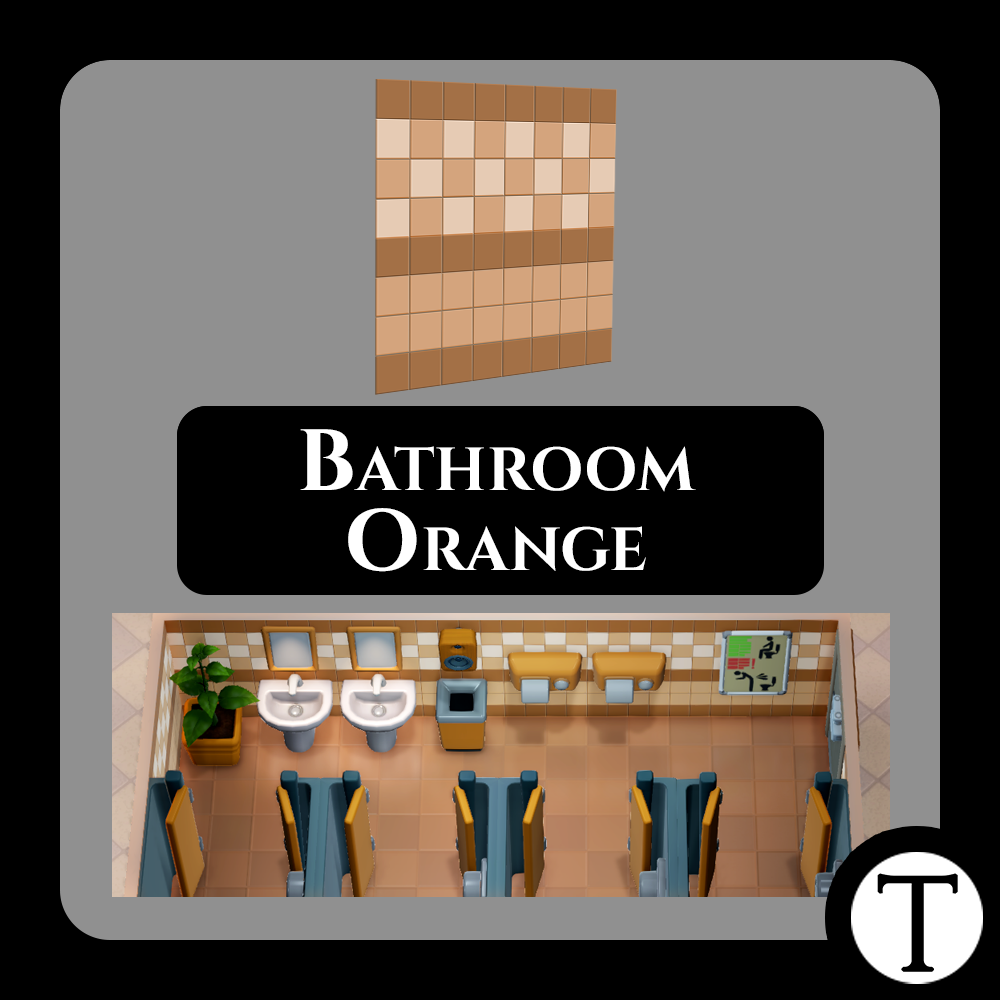 Bathroom Orange Wallpaper