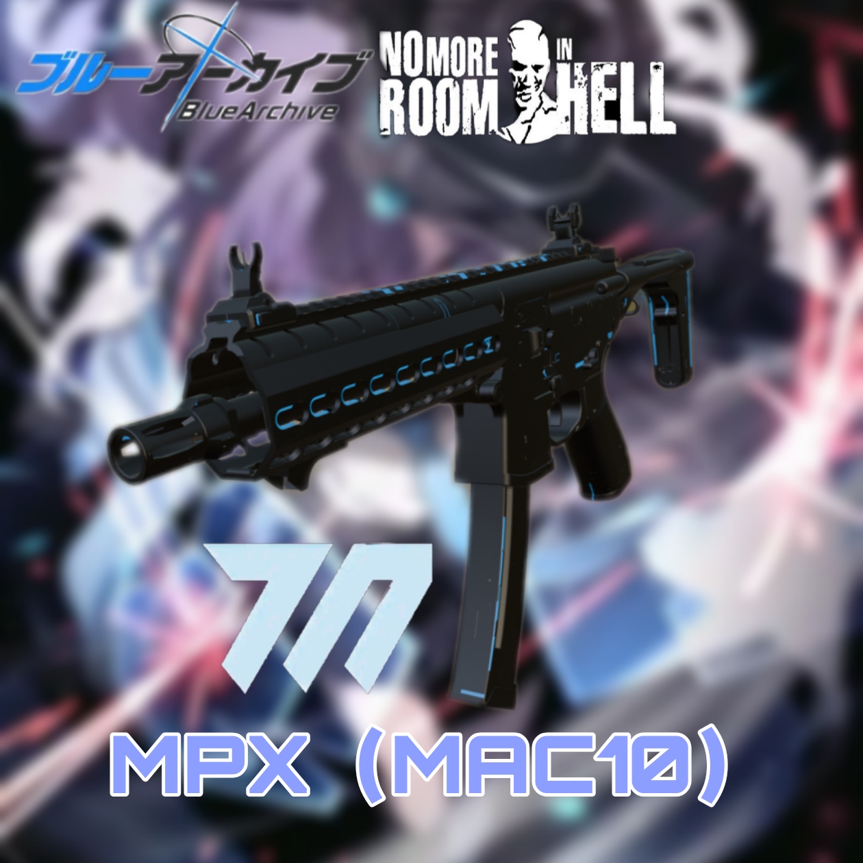[blue archive]MW22 BAS-P Replace MAC- 10.45 gun