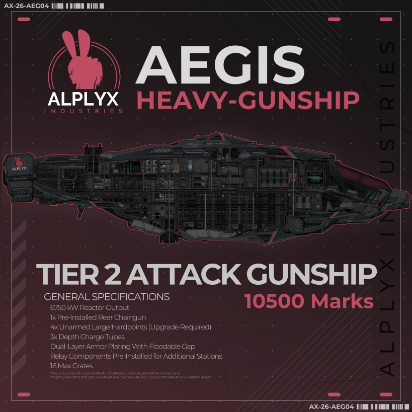[Alplyx Industries] Aegis Heavy-Gunship – Barotrauma Mod