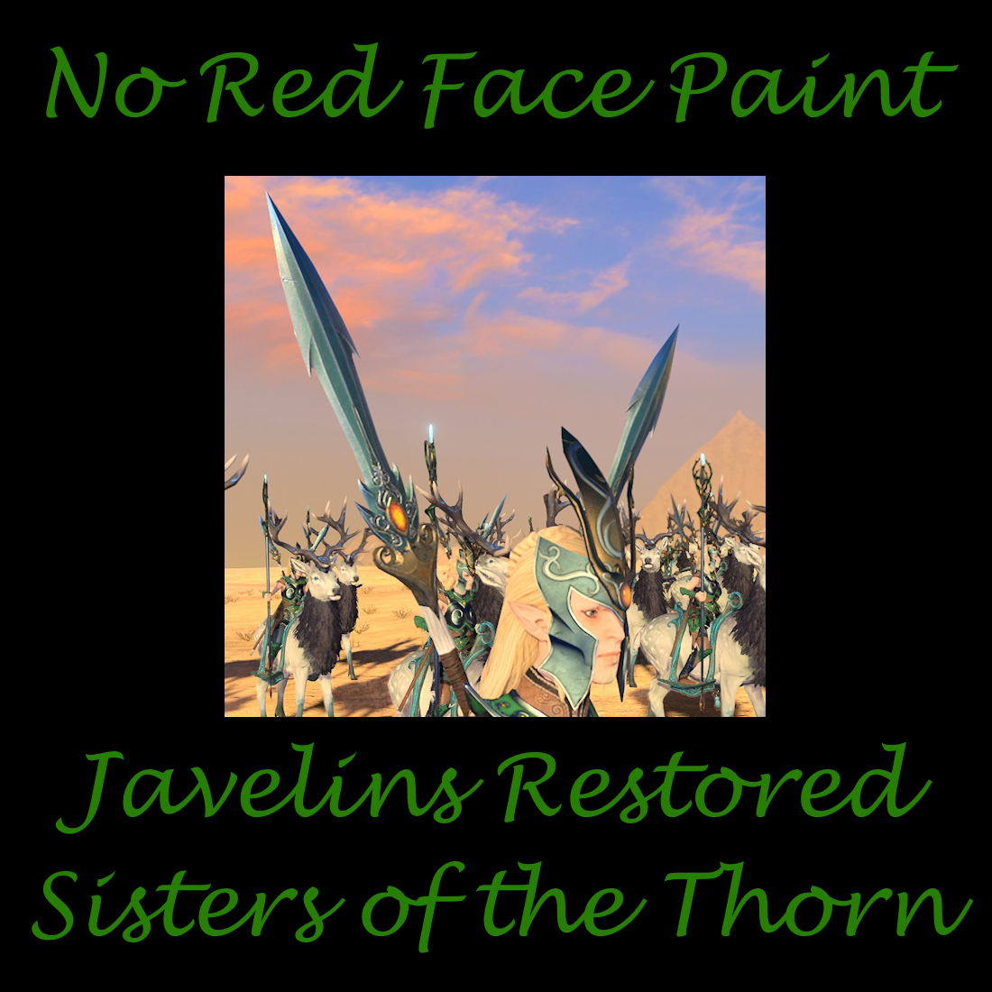 [Wood Elves]Javelins on the Back Fix for Sisters of the Thorn - Adjusted Heads