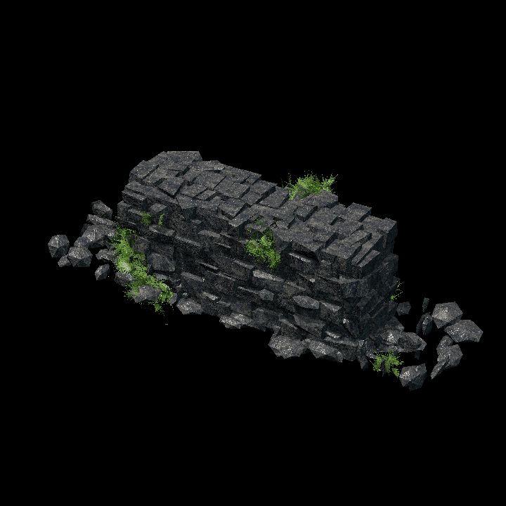 Jungle Ruins - wall chunk 1