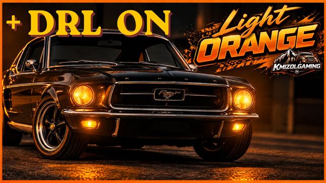 DRL ON - Ford Mustang 1967 - Feux ORANGE – OLDSCHOOL HEADLIGHTS preview