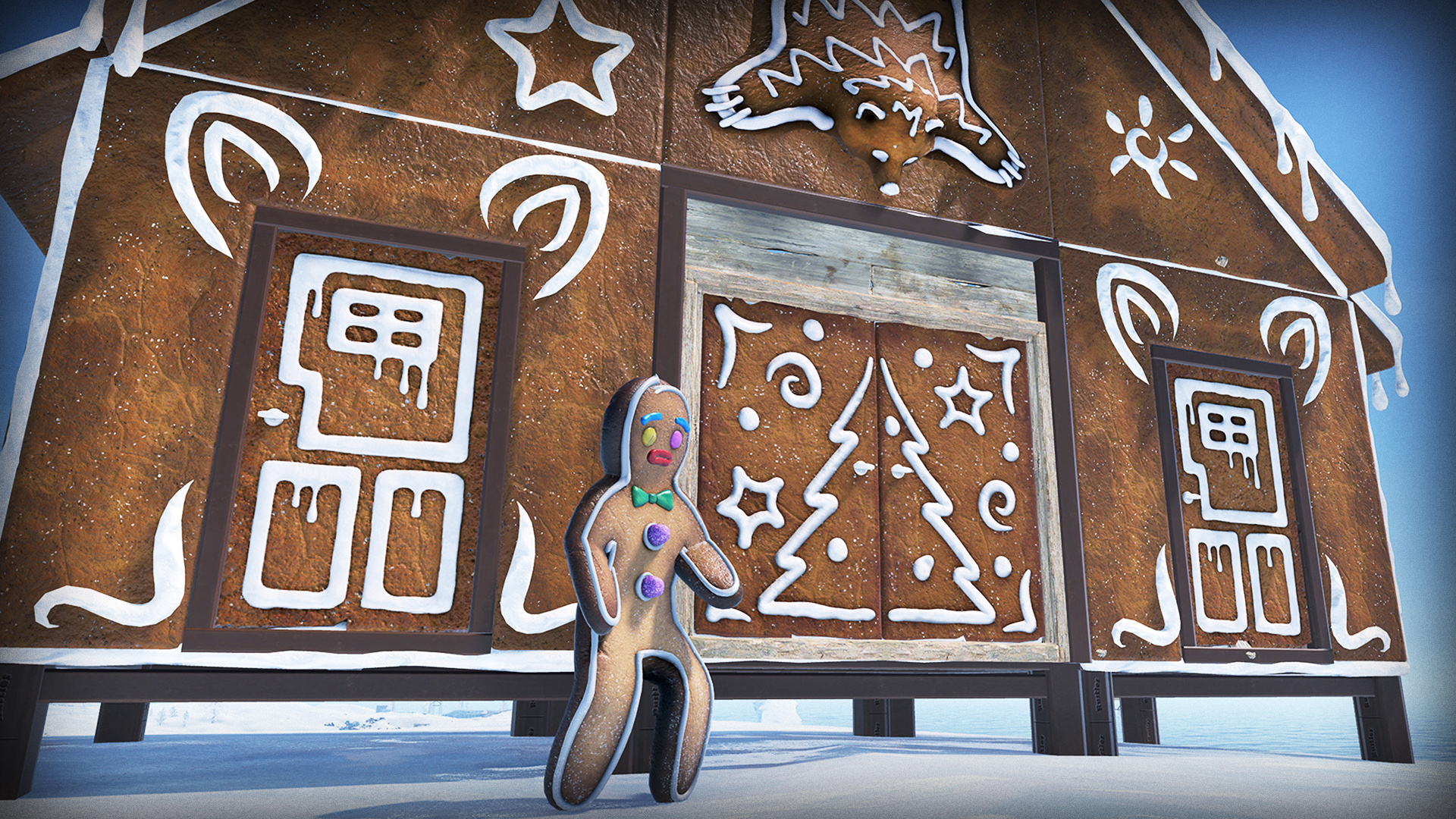 Ginger Bread Wooden Double Door