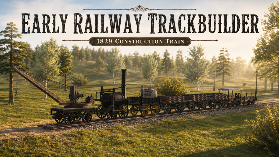 Early Railway Trackbuilder – 1829 Construction Train