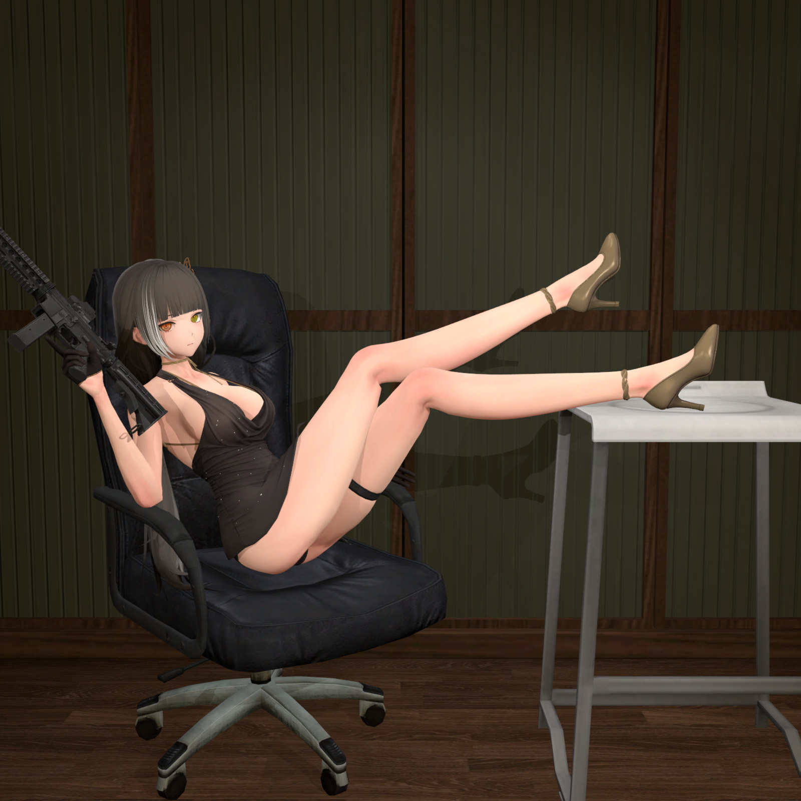 【少女前线2】洛贝拉放松坐姿——【Girls Frontline 2】Robella Relaxed Sitting Posture