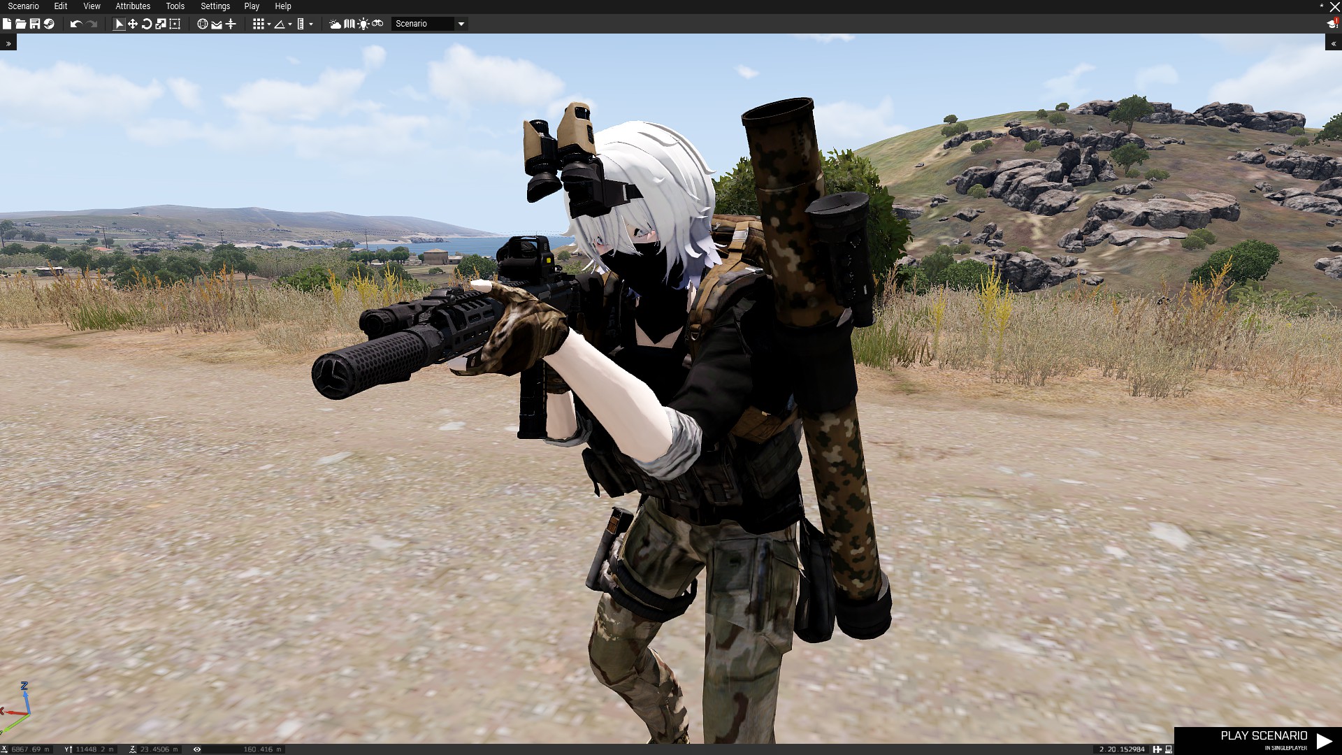 (Project M, BLUFOR) Tactical Anime Girl - Squad Leader