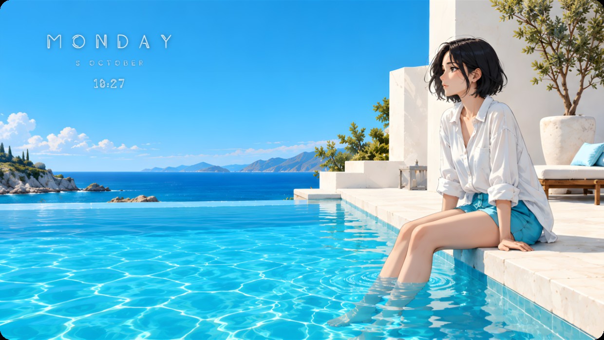 Girl and Pool