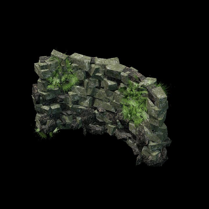 Jungle Ruins - Wall curve 3 A