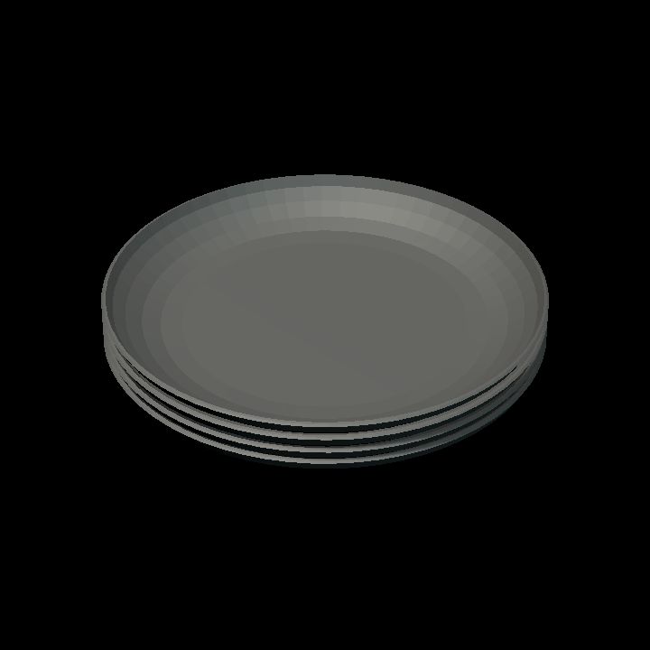 Plates, Stack of 4 (STL)