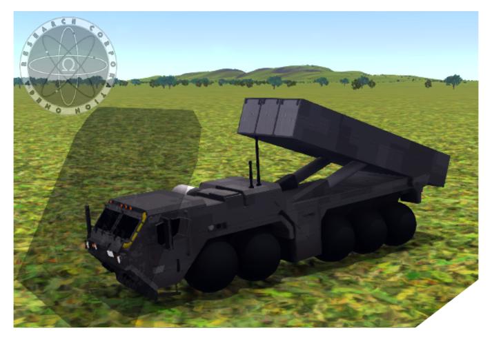 OMEGA RESEARCH CORPORATION LIGHTLY ARMORED MOBILE WEAPONS PLATFORM M2 MISSILE