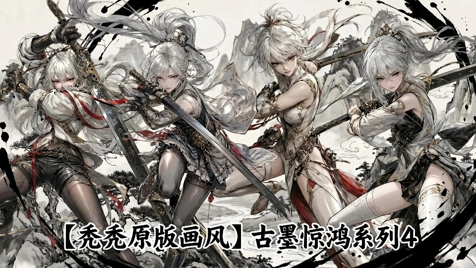 【秃秃原版画风】古墨惊鸿系列4（4*女立绘+NPC+战斗小人）