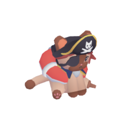 Pirate Captain Cat with Lifering Plushie